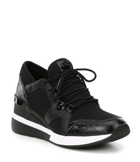 mk black sneakers|all black michael kors sneakers.